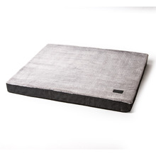 Charcoal Luxe High Flat Dog Bed